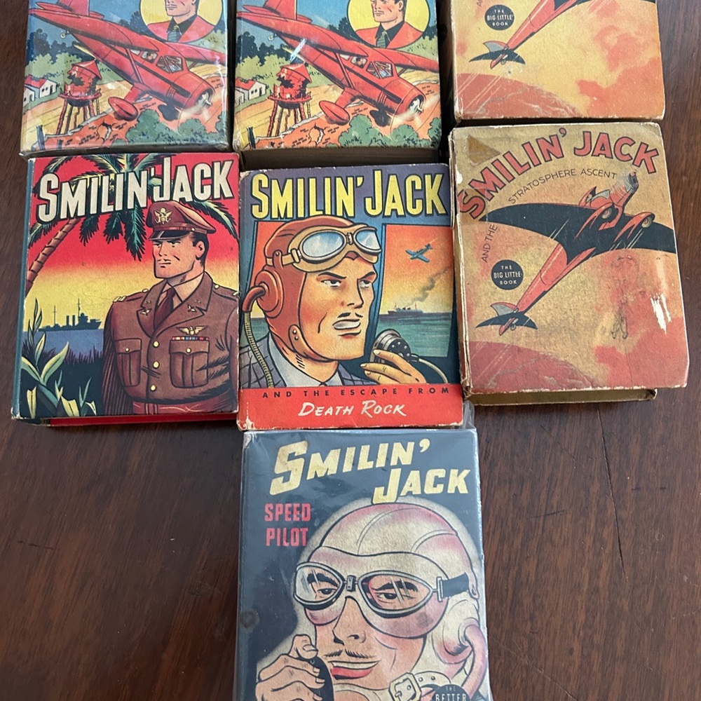 Smilin' Jack Vintage big and better little book Collection circa 1940